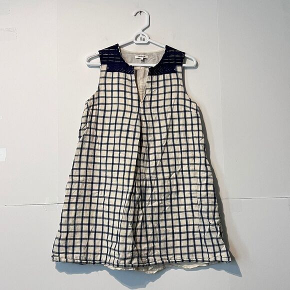 Madewell Dresses & Skirts - Madewell Womens Dress Size S Multicolor Check Sunray Linen Blend Sleeveless